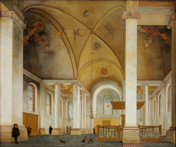 100 Great Art Painting - Pieter Saenredam Interior of Grote Kerk in Haarlem